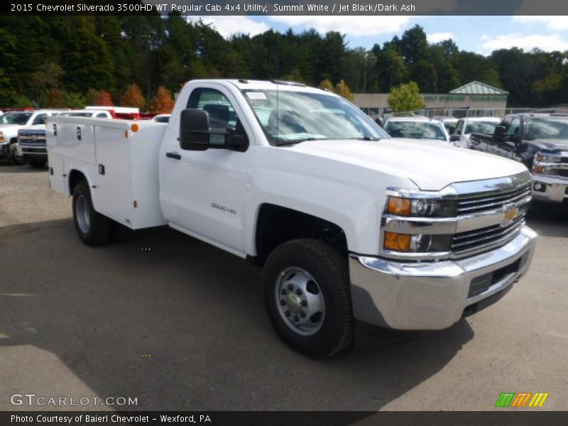 Summit White / Jet Black/Dark Ash 2015 Chevrolet Silverado 3500HD WT Regular Cab 4x4 Utility