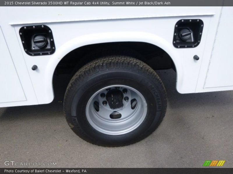 Summit White / Jet Black/Dark Ash 2015 Chevrolet Silverado 3500HD WT Regular Cab 4x4 Utility