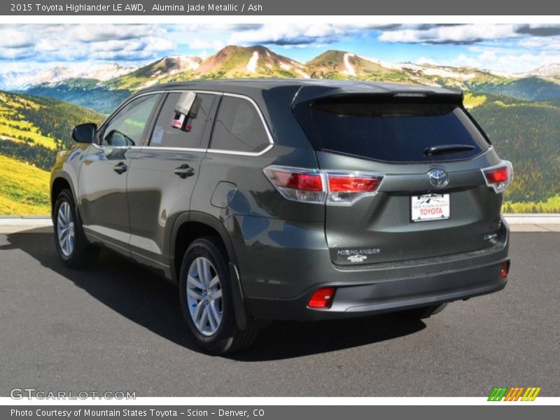 Alumina Jade Metallic / Ash 2015 Toyota Highlander LE AWD
