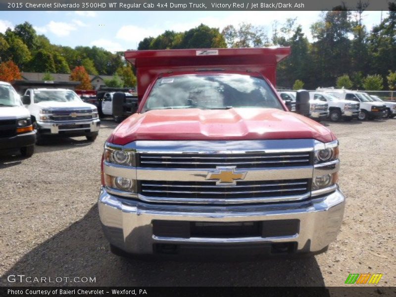Victory Red / Jet Black/Dark Ash 2015 Chevrolet Silverado 3500HD WT Regular Cab 4x4 Dump Truck