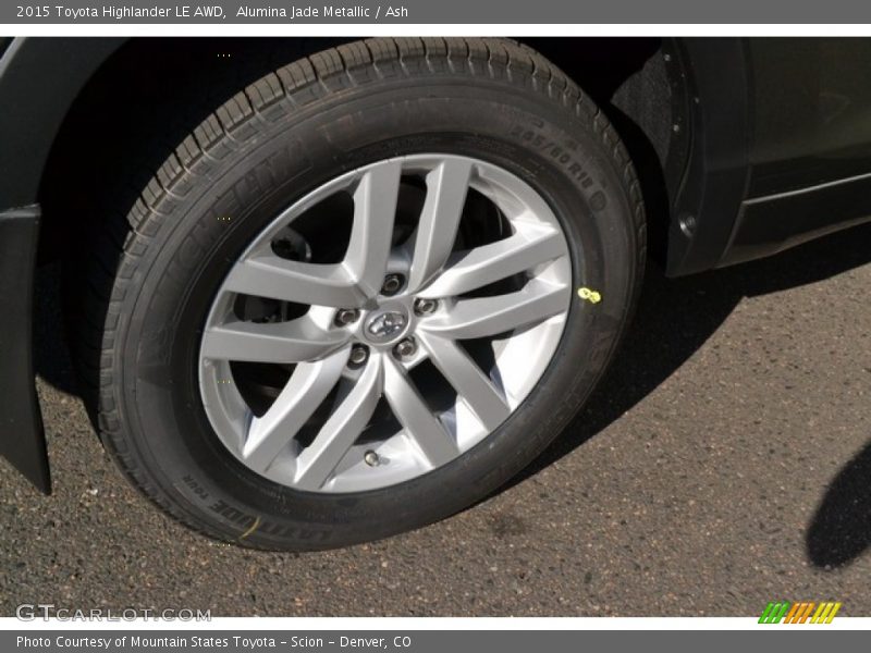 Alumina Jade Metallic / Ash 2015 Toyota Highlander LE AWD