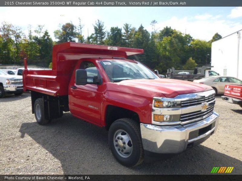 Victory Red / Jet Black/Dark Ash 2015 Chevrolet Silverado 3500HD WT Regular Cab 4x4 Dump Truck