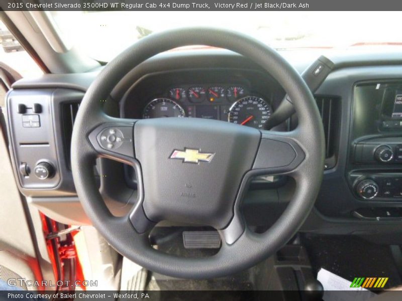 Victory Red / Jet Black/Dark Ash 2015 Chevrolet Silverado 3500HD WT Regular Cab 4x4 Dump Truck