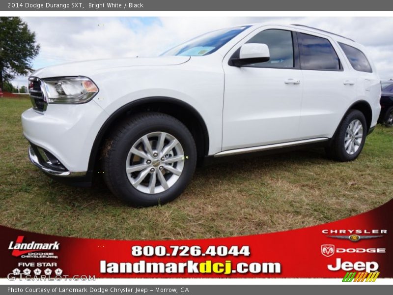 Bright White / Black 2014 Dodge Durango SXT