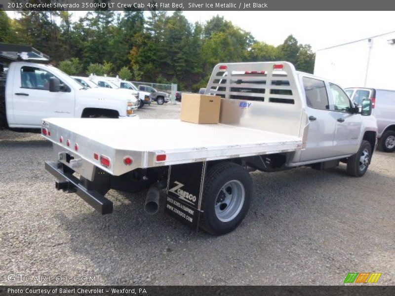 Silver Ice Metallic / Jet Black 2015 Chevrolet Silverado 3500HD LT Crew Cab 4x4 Flat Bed