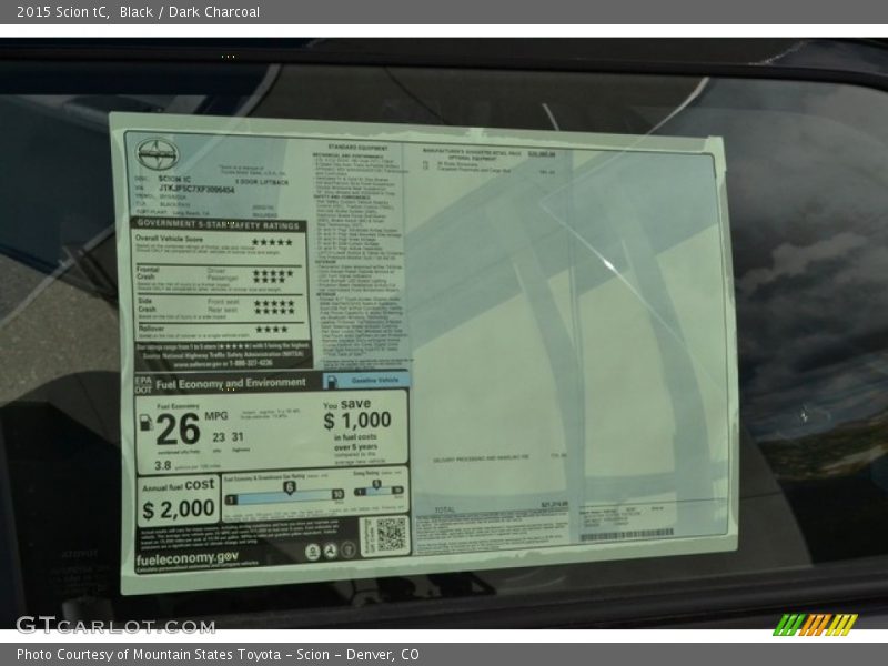 Black / Dark Charcoal 2015 Scion tC