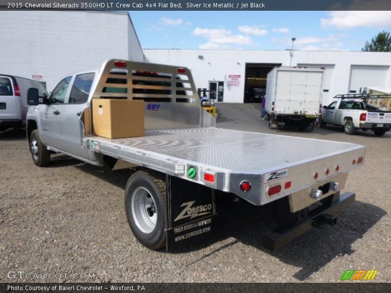 Silver Ice Metallic / Jet Black 2015 Chevrolet Silverado 3500HD LT Crew Cab 4x4 Flat Bed