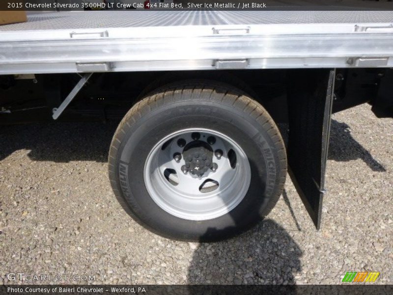 Silver Ice Metallic / Jet Black 2015 Chevrolet Silverado 3500HD LT Crew Cab 4x4 Flat Bed