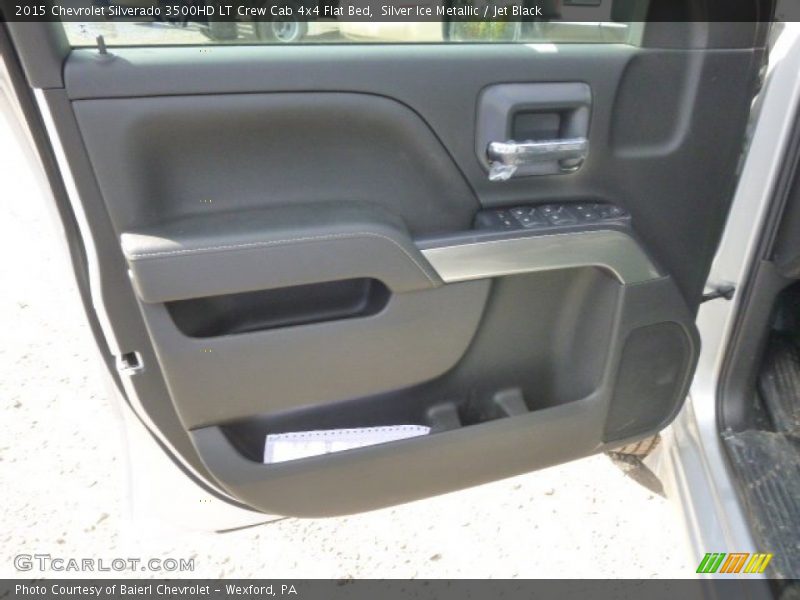 Silver Ice Metallic / Jet Black 2015 Chevrolet Silverado 3500HD LT Crew Cab 4x4 Flat Bed