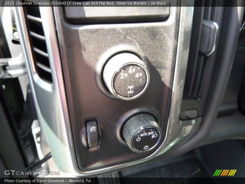 Silver Ice Metallic / Jet Black 2015 Chevrolet Silverado 3500HD LT Crew Cab 4x4 Flat Bed