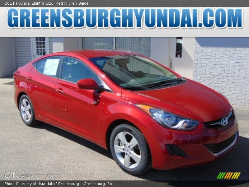 Red Allure / Beige 2011 Hyundai Elantra GLS