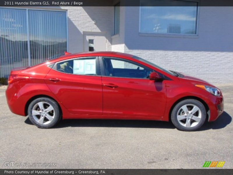 Red Allure / Beige 2011 Hyundai Elantra GLS