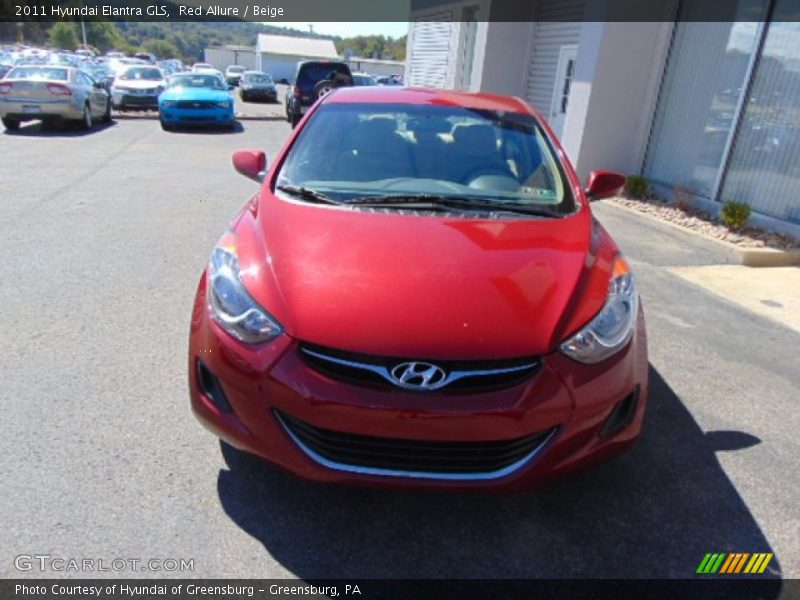 Red Allure / Beige 2011 Hyundai Elantra GLS