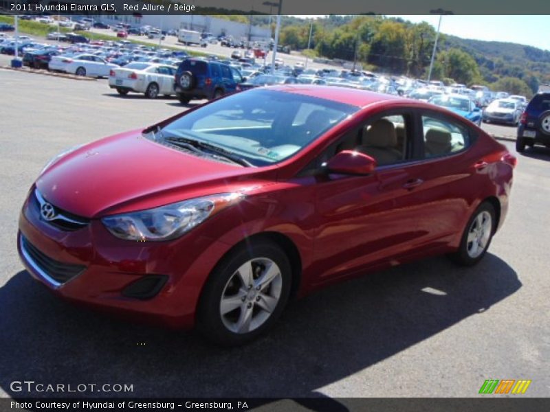 Red Allure / Beige 2011 Hyundai Elantra GLS