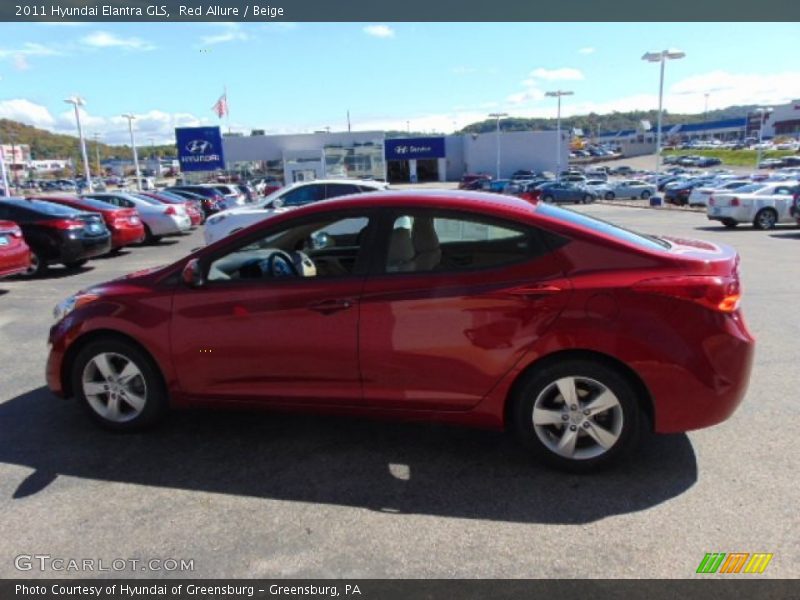 Red Allure / Beige 2011 Hyundai Elantra GLS