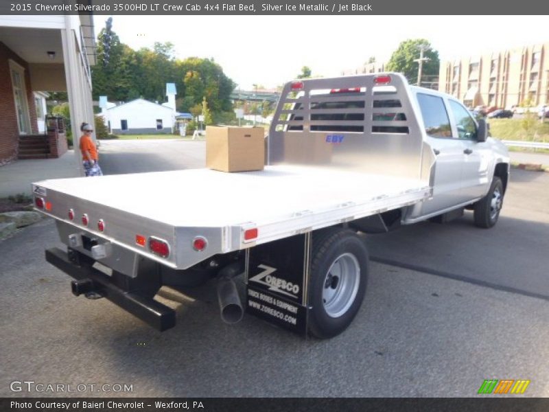 Silver Ice Metallic / Jet Black 2015 Chevrolet Silverado 3500HD LT Crew Cab 4x4 Flat Bed