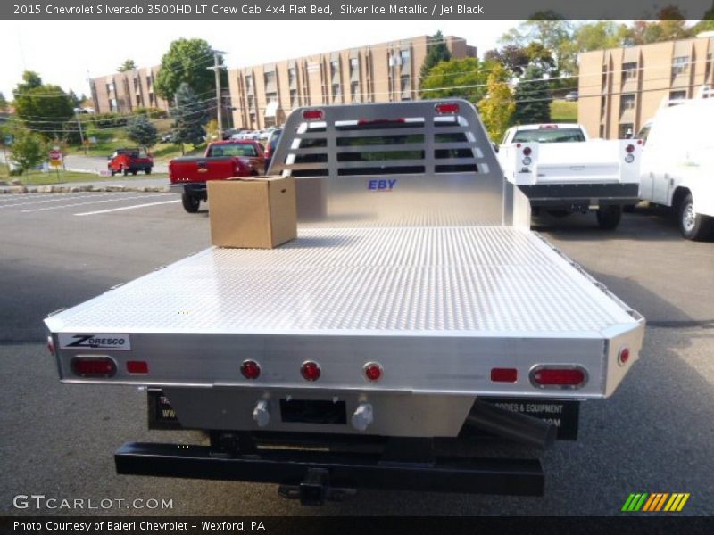 Silver Ice Metallic / Jet Black 2015 Chevrolet Silverado 3500HD LT Crew Cab 4x4 Flat Bed