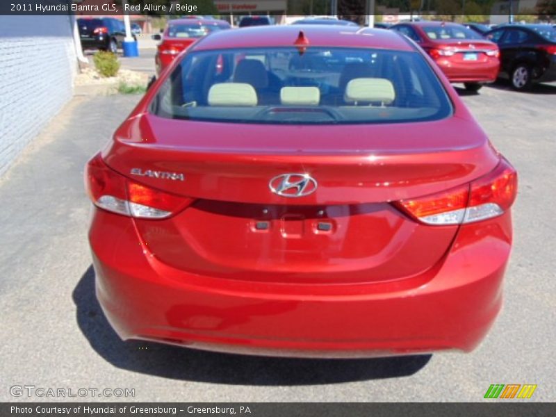 Red Allure / Beige 2011 Hyundai Elantra GLS