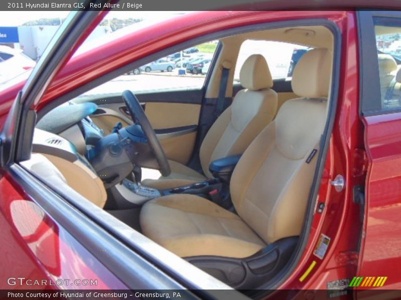 Red Allure / Beige 2011 Hyundai Elantra GLS