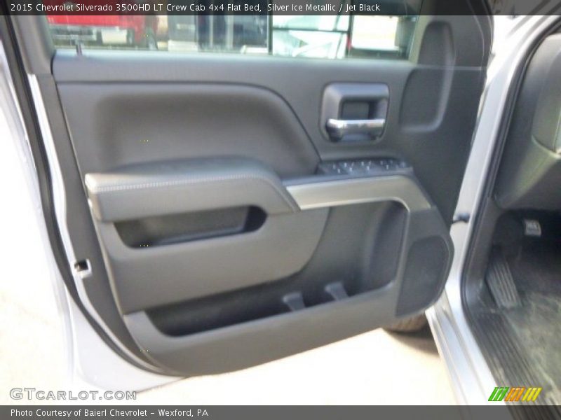 Silver Ice Metallic / Jet Black 2015 Chevrolet Silverado 3500HD LT Crew Cab 4x4 Flat Bed