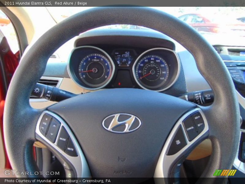 Red Allure / Beige 2011 Hyundai Elantra GLS