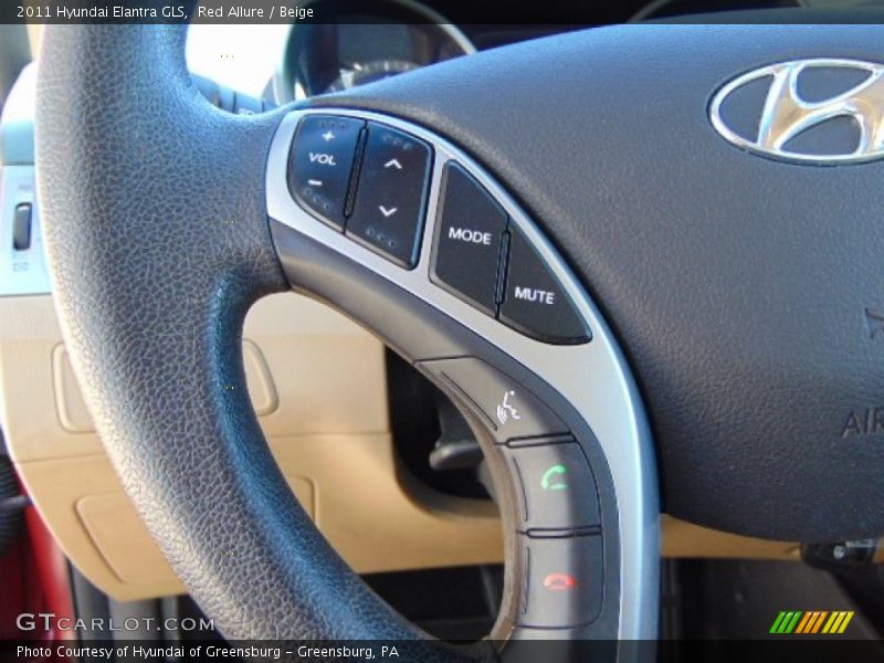 Red Allure / Beige 2011 Hyundai Elantra GLS