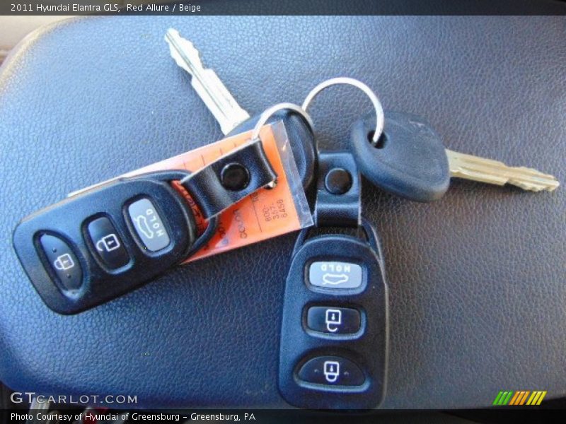 Red Allure / Beige 2011 Hyundai Elantra GLS