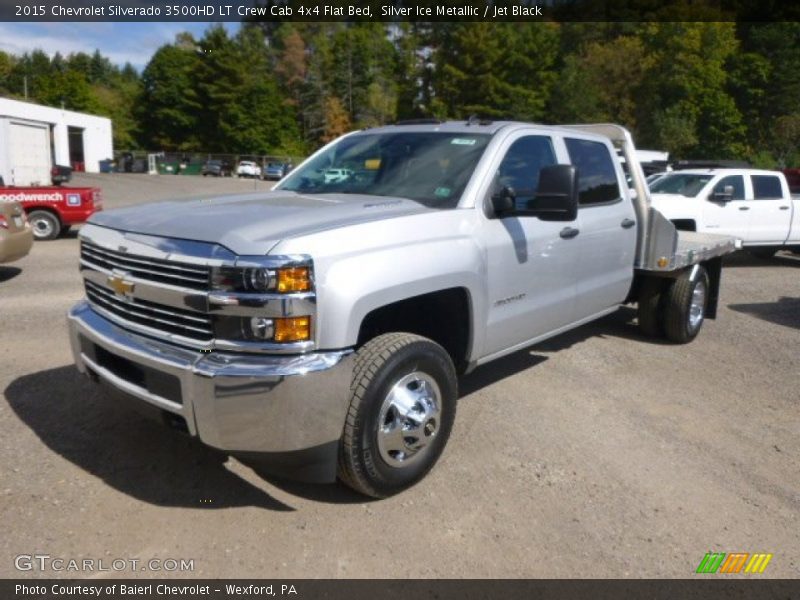 Front 3/4 View of 2015 Silverado 3500HD LT Crew Cab 4x4 Flat Bed