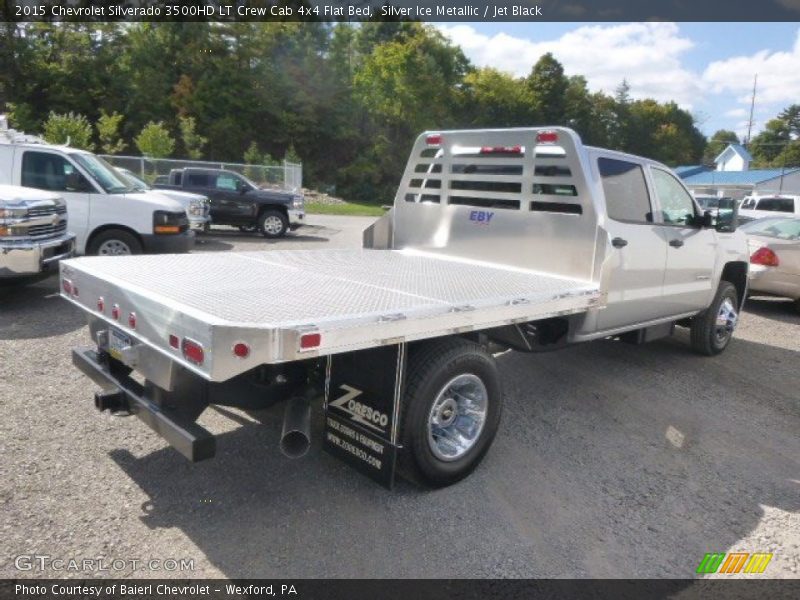 Silver Ice Metallic / Jet Black 2015 Chevrolet Silverado 3500HD LT Crew Cab 4x4 Flat Bed