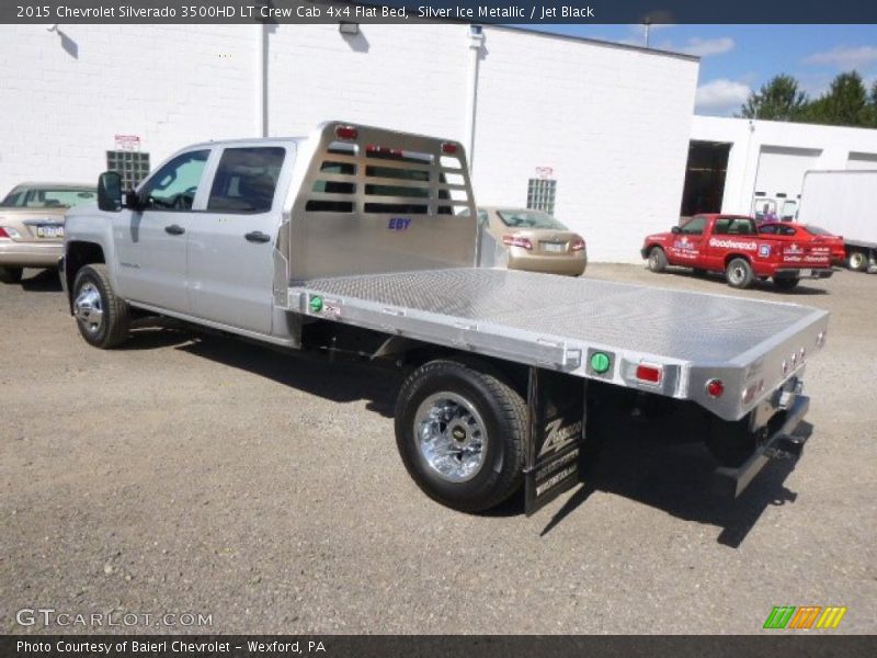 Silver Ice Metallic / Jet Black 2015 Chevrolet Silverado 3500HD LT Crew Cab 4x4 Flat Bed