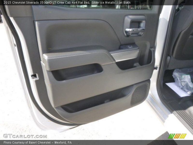 Silver Ice Metallic / Jet Black 2015 Chevrolet Silverado 3500HD LT Crew Cab 4x4 Flat Bed