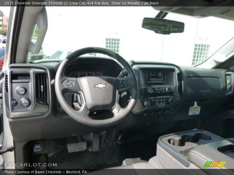 Jet Black Interior - 2015 Silverado 3500HD LT Crew Cab 4x4 Flat Bed 