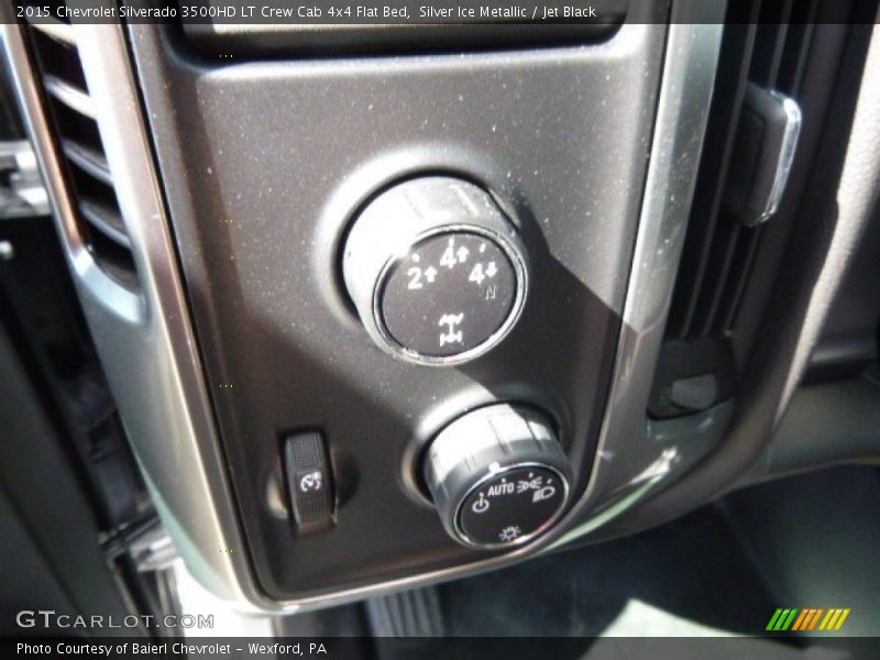 Silver Ice Metallic / Jet Black 2015 Chevrolet Silverado 3500HD LT Crew Cab 4x4 Flat Bed