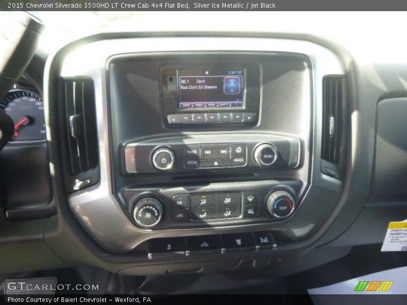 Silver Ice Metallic / Jet Black 2015 Chevrolet Silverado 3500HD LT Crew Cab 4x4 Flat Bed
