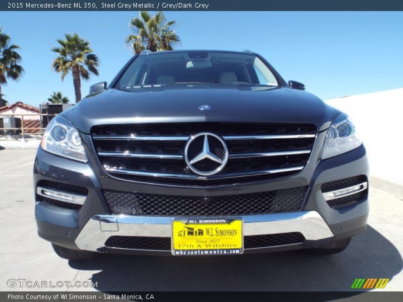 Steel Grey Metallic / Grey/Dark Grey 2015 Mercedes-Benz ML 350