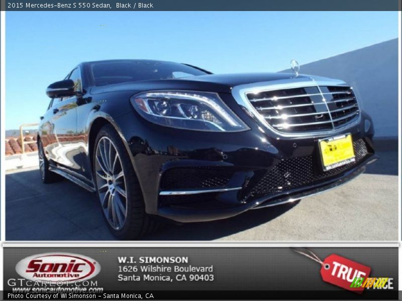 Black / Black 2015 Mercedes-Benz S 550 Sedan