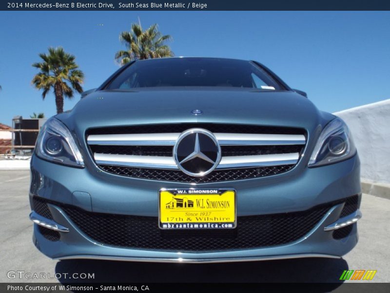 South Seas Blue Metallic / Beige 2014 Mercedes-Benz B Electric Drive