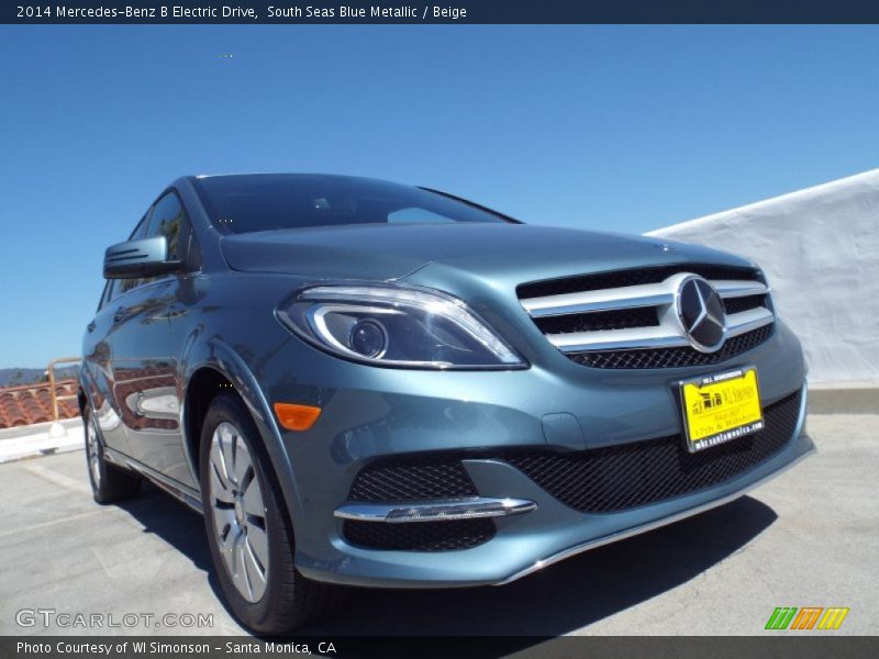 South Seas Blue Metallic / Beige 2014 Mercedes-Benz B Electric Drive