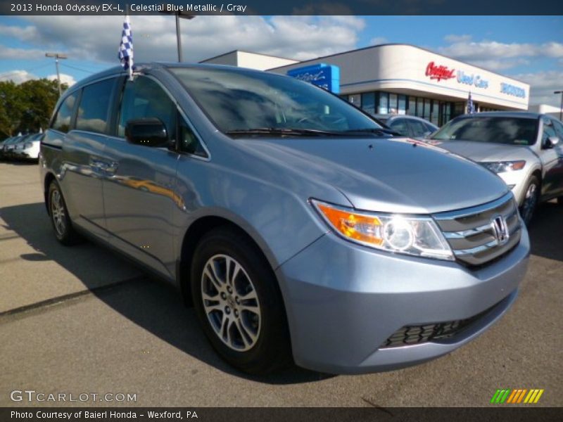 Celestial Blue Metallic / Gray 2013 Honda Odyssey EX-L