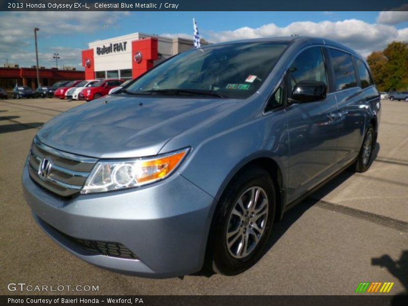 Celestial Blue Metallic / Gray 2013 Honda Odyssey EX-L
