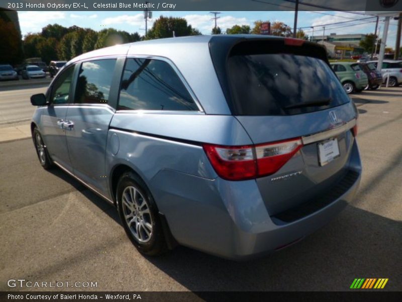 Celestial Blue Metallic / Gray 2013 Honda Odyssey EX-L