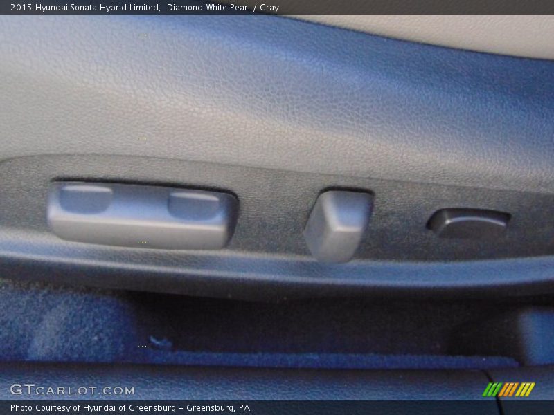 Diamond White Pearl / Gray 2015 Hyundai Sonata Hybrid Limited