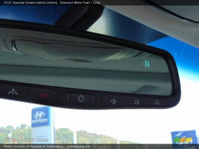 Diamond White Pearl / Gray 2015 Hyundai Sonata Hybrid Limited