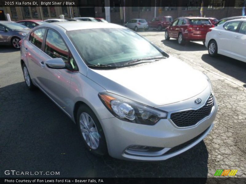 Bright Silver / Black 2015 Kia Forte EX