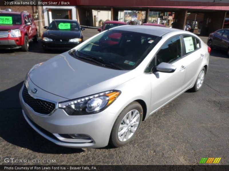 Bright Silver / Black 2015 Kia Forte EX