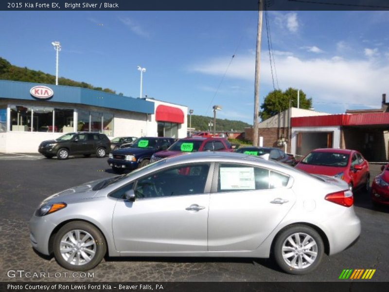 Bright Silver / Black 2015 Kia Forte EX