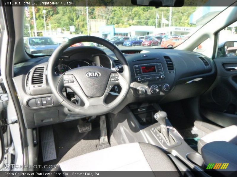 Bright Silver / Black 2015 Kia Forte EX