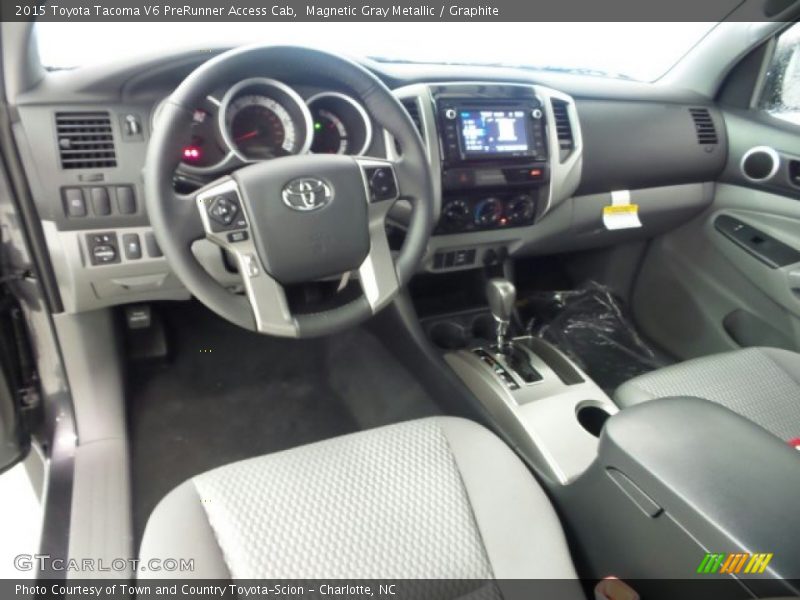 Magnetic Gray Metallic / Graphite 2015 Toyota Tacoma V6 PreRunner Access Cab