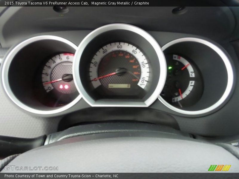 Magnetic Gray Metallic / Graphite 2015 Toyota Tacoma V6 PreRunner Access Cab