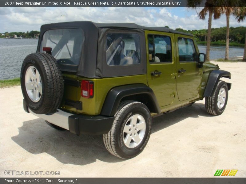 Rescue Green Metallic / Dark Slate Gray/Medium Slate Gray 2007 Jeep Wrangler Unlimited X 4x4